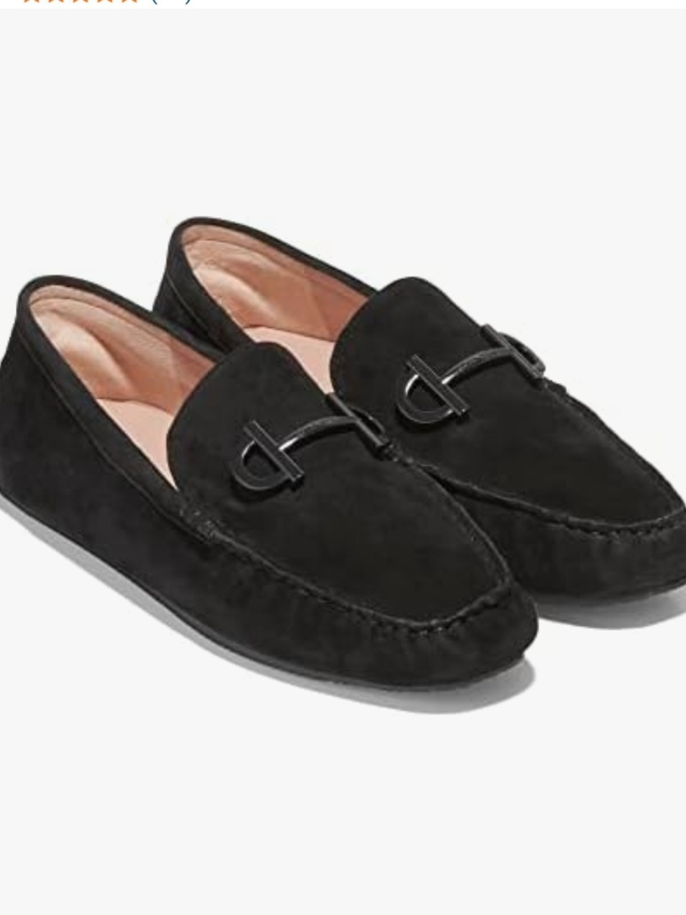 Cole Haan Grand Series Tully Driver Driving Style Bit Loafer Black Suede
